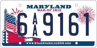 MD license plate 6AA9161