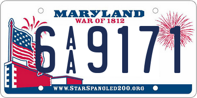 MD license plate 6AA9171