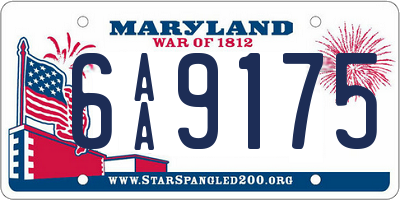 MD license plate 6AA9175