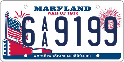 MD license plate 6AA9199