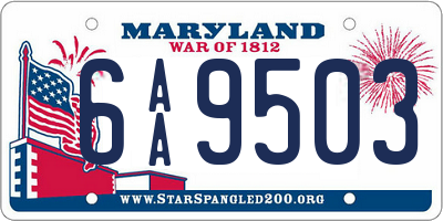 MD license plate 6AA9503