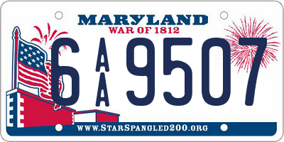 MD license plate 6AA9507