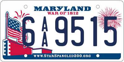 MD license plate 6AA9515