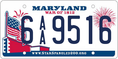 MD license plate 6AA9516