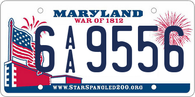 MD license plate 6AA9556