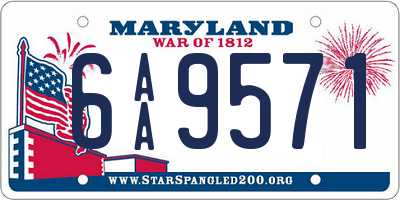 MD license plate 6AA9571