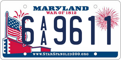MD license plate 6AA9611