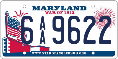 MD license plate 6AA9622