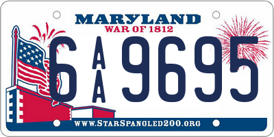 MD license plate 6AA9695