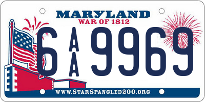 MD license plate 6AA9969