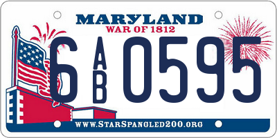 MD license plate 6AB0595
