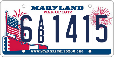 MD license plate 6AB1415