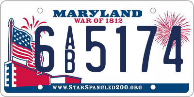 MD license plate 6AB5174