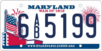 MD license plate 6AB5199