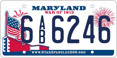 MD license plate 6AB6246