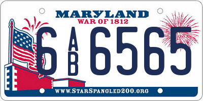 MD license plate 6AB6565