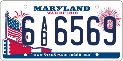 MD license plate 6AB6569