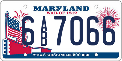 MD license plate 6AB7066
