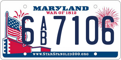 MD license plate 6AB7106