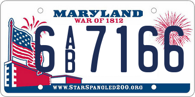 MD license plate 6AB7166