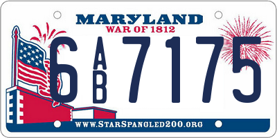 MD license plate 6AB7175