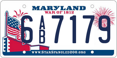 MD license plate 6AB7179