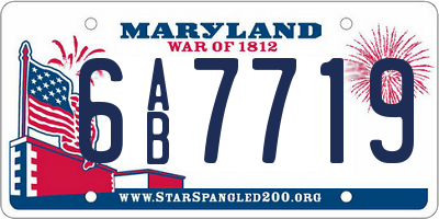 MD license plate 6AB7719