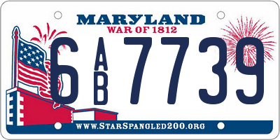 MD license plate 6AB7739