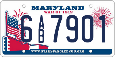 MD license plate 6AB7901