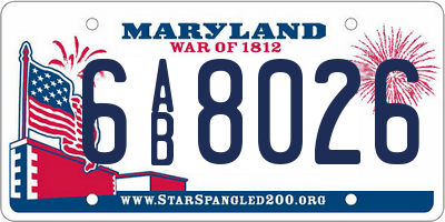 MD license plate 6AB8026