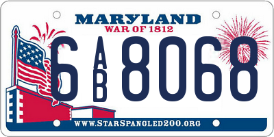 MD license plate 6AB8068