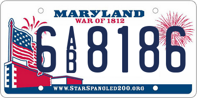 MD license plate 6AB8186