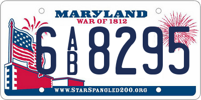 MD license plate 6AB8295