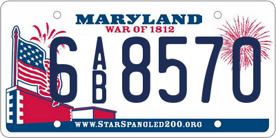 MD license plate 6AB8570