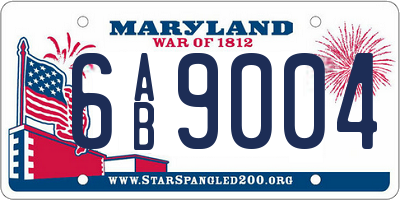 MD license plate 6AB9004