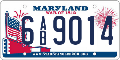 MD license plate 6AB9014