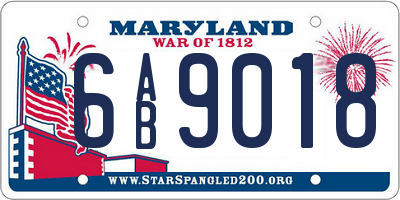 MD license plate 6AB9018