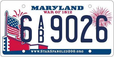 MD license plate 6AB9026