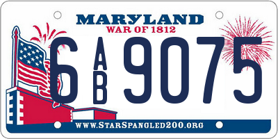 MD license plate 6AB9075