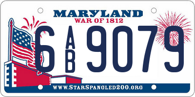 MD license plate 6AB9079