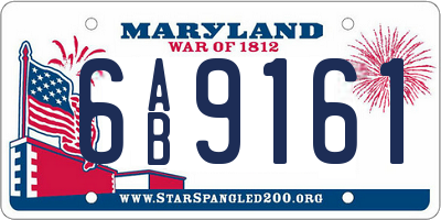 MD license plate 6AB9161
