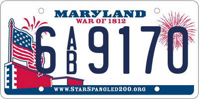 MD license plate 6AB9170