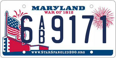 MD license plate 6AB9171