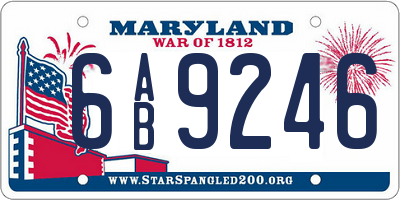 MD license plate 6AB9246