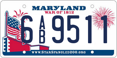 MD license plate 6AB9511