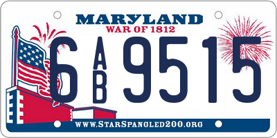 MD license plate 6AB9515
