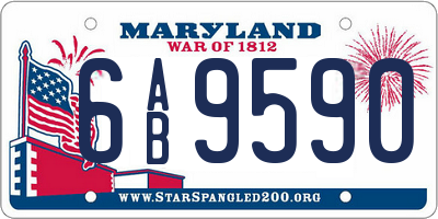 MD license plate 6AB9590