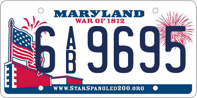 MD license plate 6AB9695