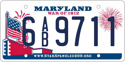 MD license plate 6AB9711