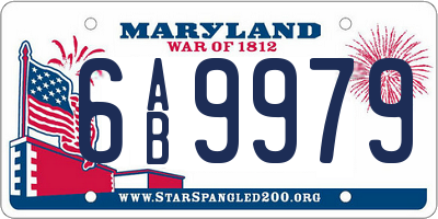 MD license plate 6AB9979